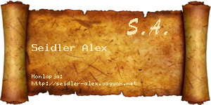 Seidler Alex névjegykártya